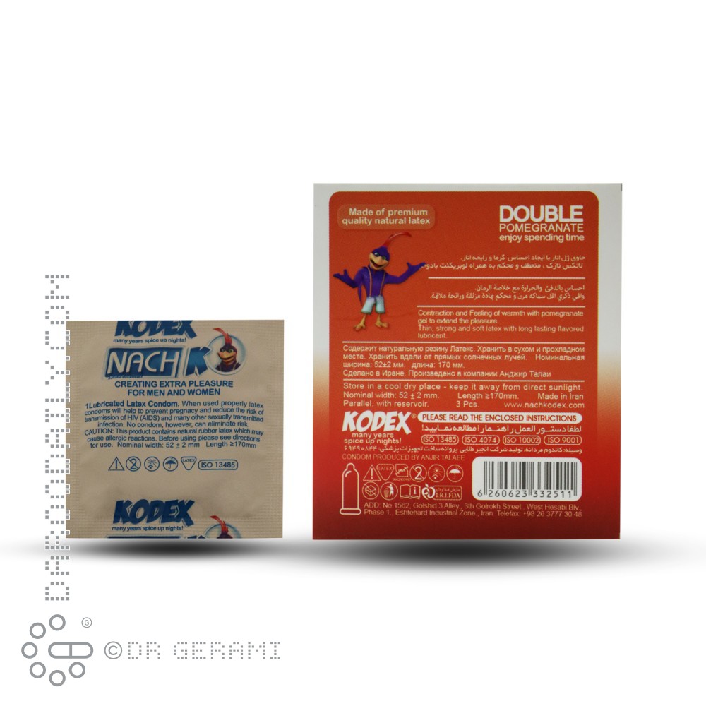 کاندوم مدل Double Pomegranate ناچ کدکس 3 عددی