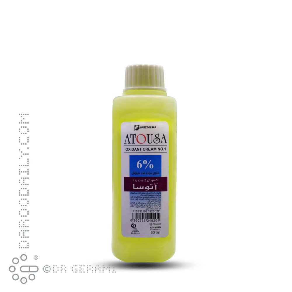 اکسیدان کرمی 6 درصد آتوسا 60 میلی لیتری