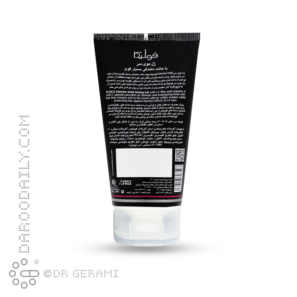 ژل موی سر حالت دهنده بسیار قوی فولیکا 150 میلی لیتری