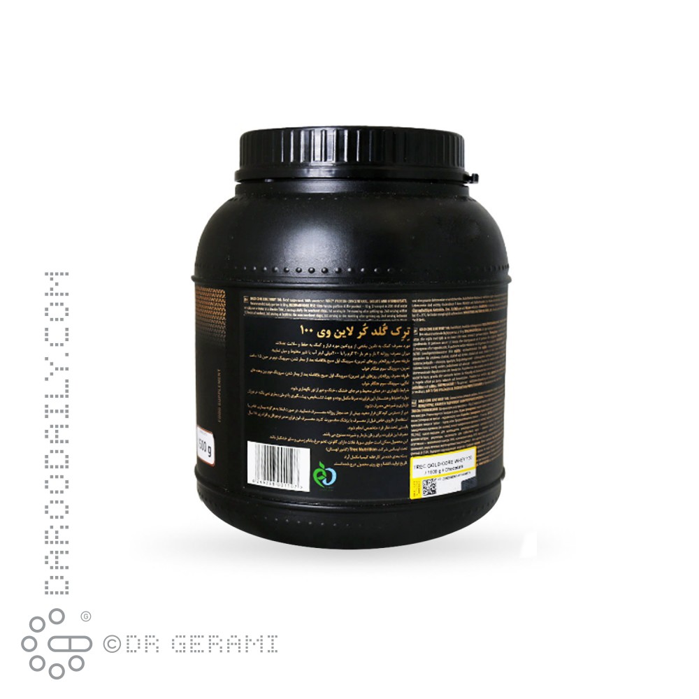 پودر پروتئین وی 100 شکلاتی گلد کر لاین ترک نوتریشن 1500 گرمی