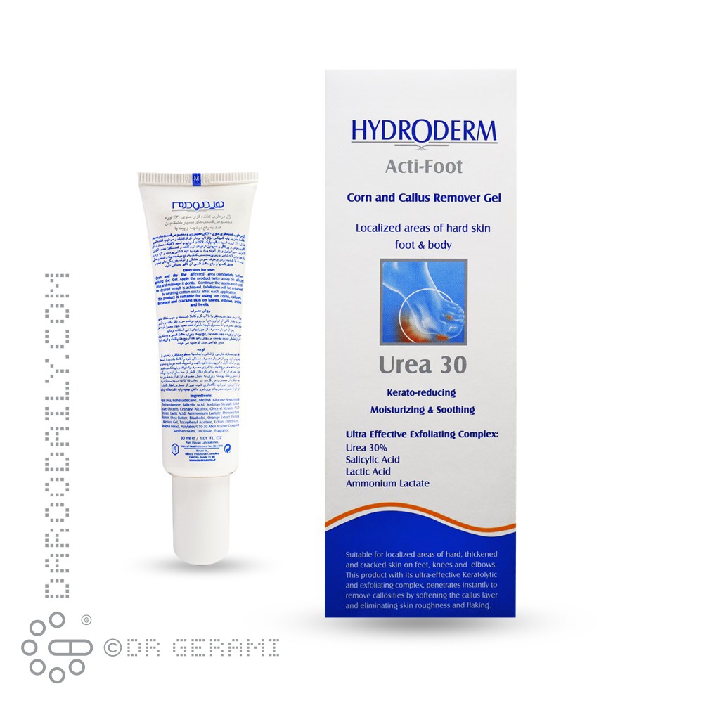 ژل مرطوب کننده قوی 30 درصد اوره هیدرودرم 30 میلی لیتری