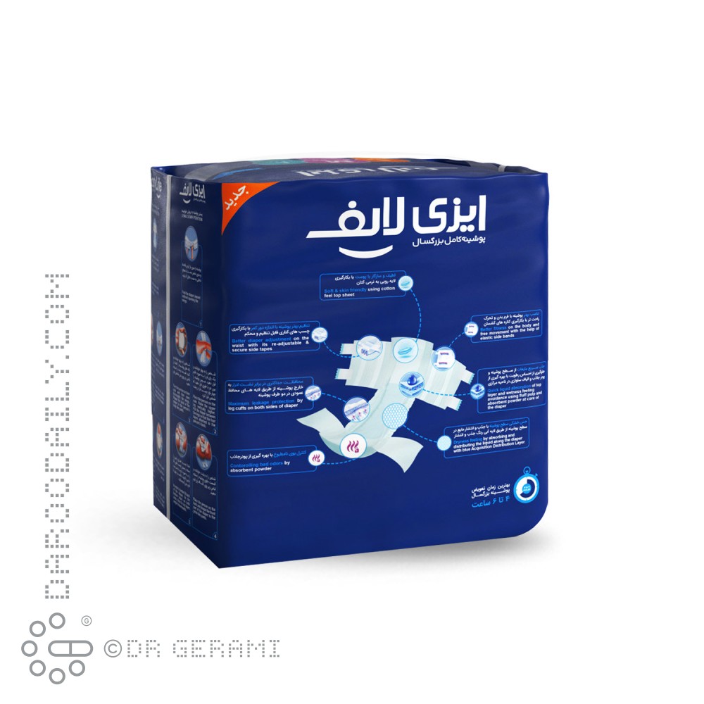 پوشینه بزرگسال متوسط ایزی لایف ۱۶ عددی