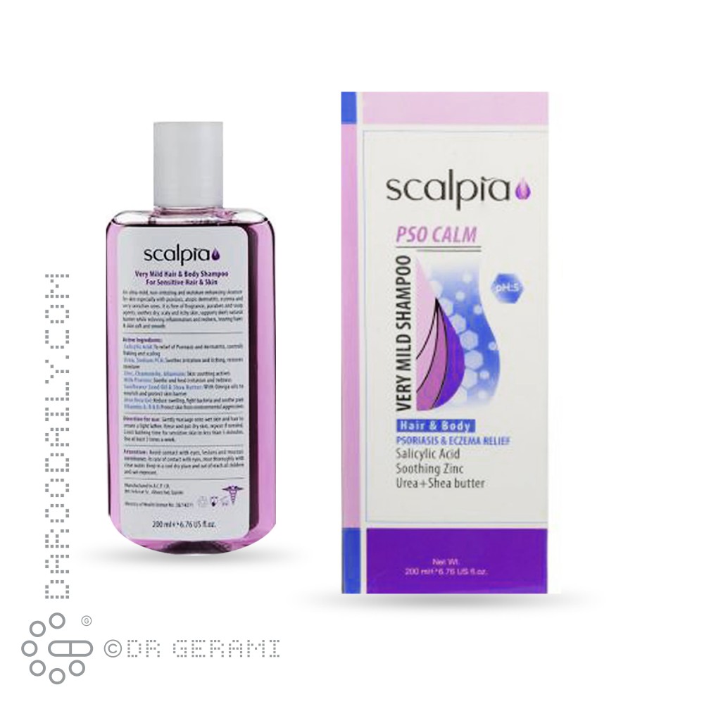 شامپو سر و بدن بسیار ملایم پوست حساس اسکالپیا ۲۰۰ میلی لیتری