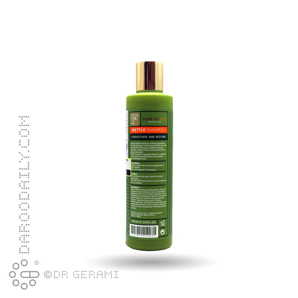 شامپو کراتینه موهای رنگ شده و آسیب دیده فلوس فلاور ۲۵۰ میلی لیتری