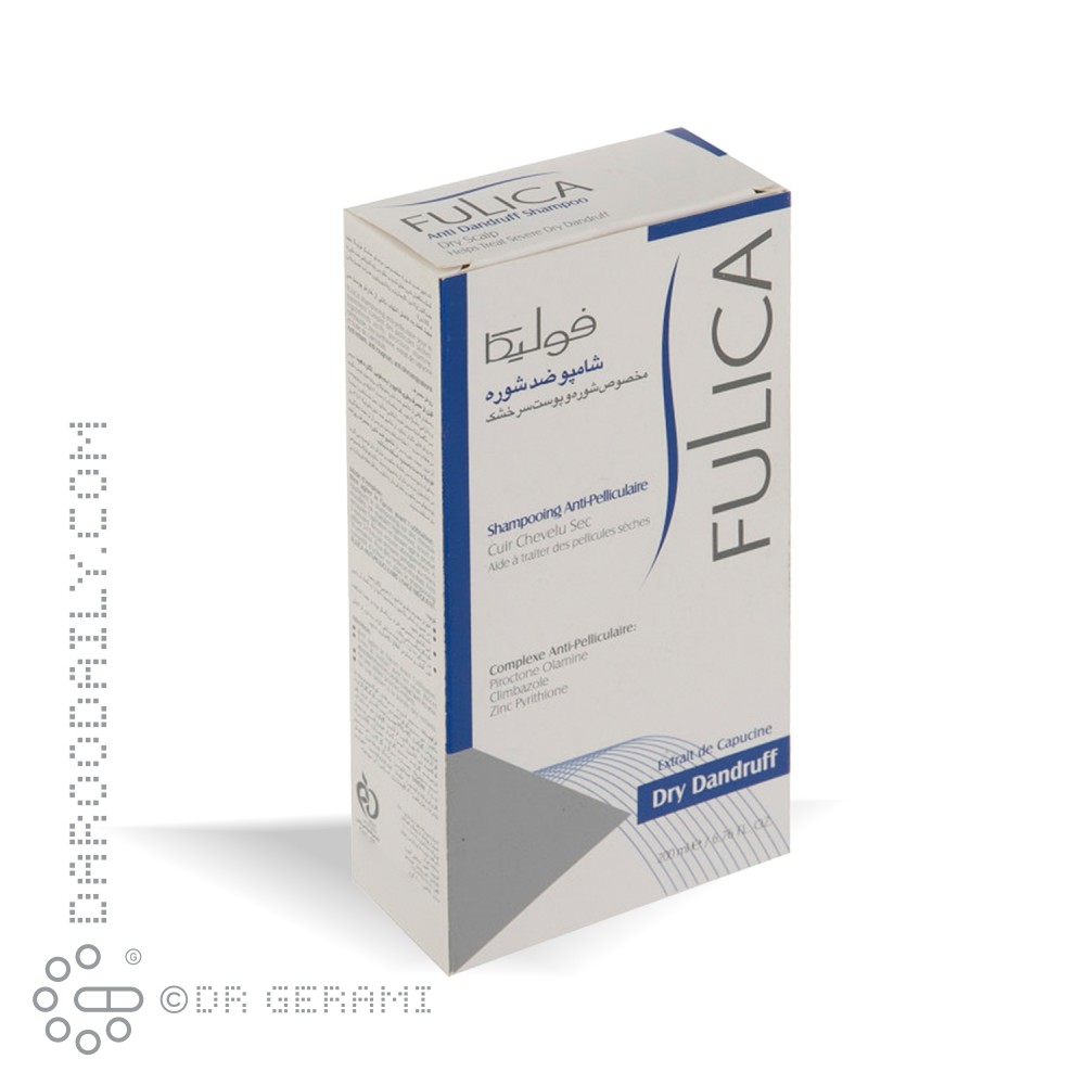 شامپو ضد شوره موهای خشک فولیکا ۲۰۰ میلی لیتری