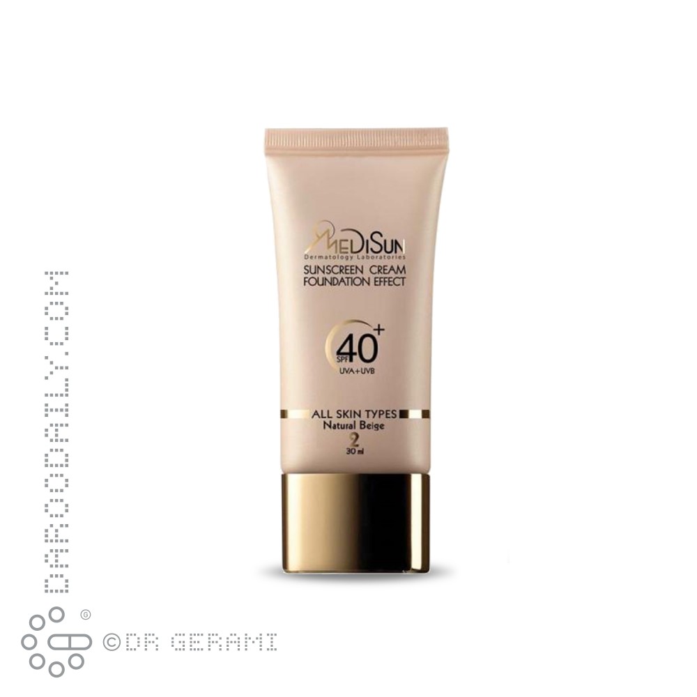 کرم ضد آفتاب کرم پودری بژ طبیعی پوست خشک SPF 40 مدیسان 30 میلی لیتری