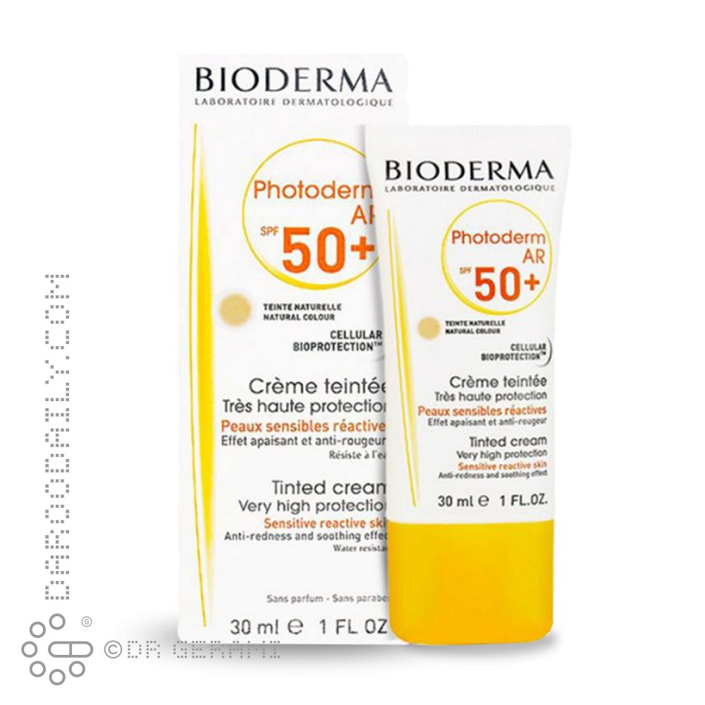 کرم ضد آفتاب طبیعی پوست حساس SPF50 مدل Photoderm AR بایودرما ۳۰ میلی لیتری