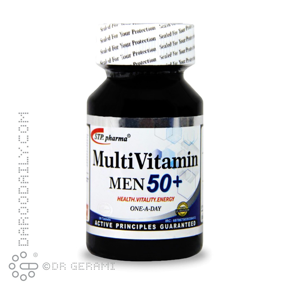قرص مولتی ویتامین آقایان 50 پلاس اس تی پی فارما 30 عددی