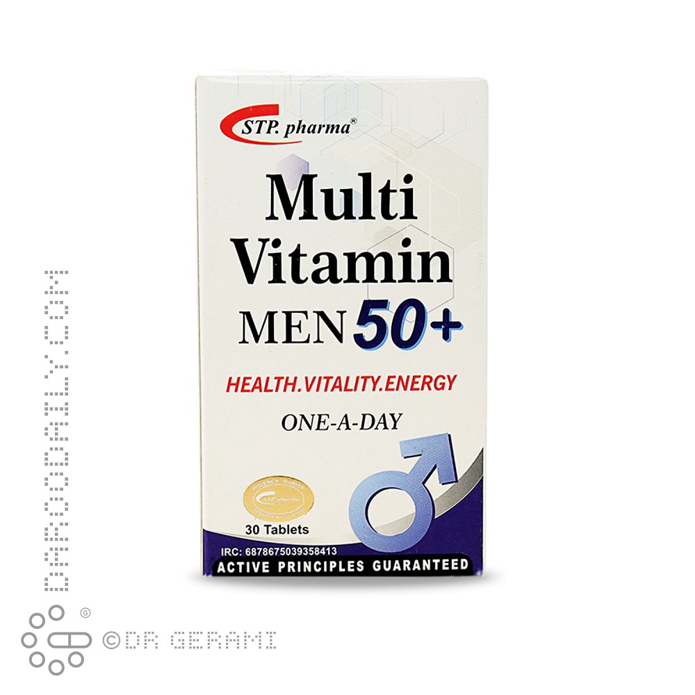 قرص مولتی ویتامین آقایان 50 پلاس اس تی پی فارما 30 عددی