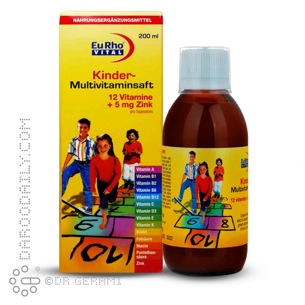 شربت مولتی ویتامین کیندر یوروویتال 200 میلی لیتری