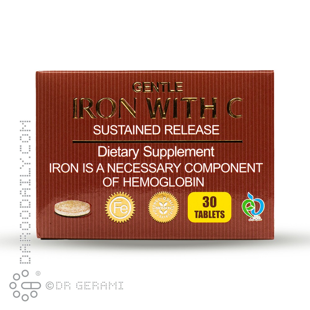 قرص پیوسته رهش آهن با ویتامین C برونسون 30 عددی