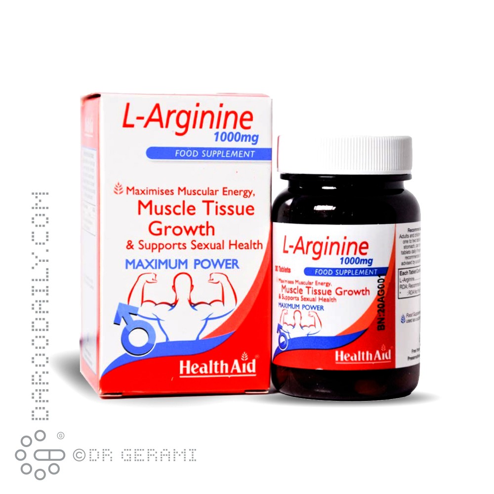 قرص ال آرژنین ۱۰۰۰ میلی گرمی هلث اید ۶۰ عددی