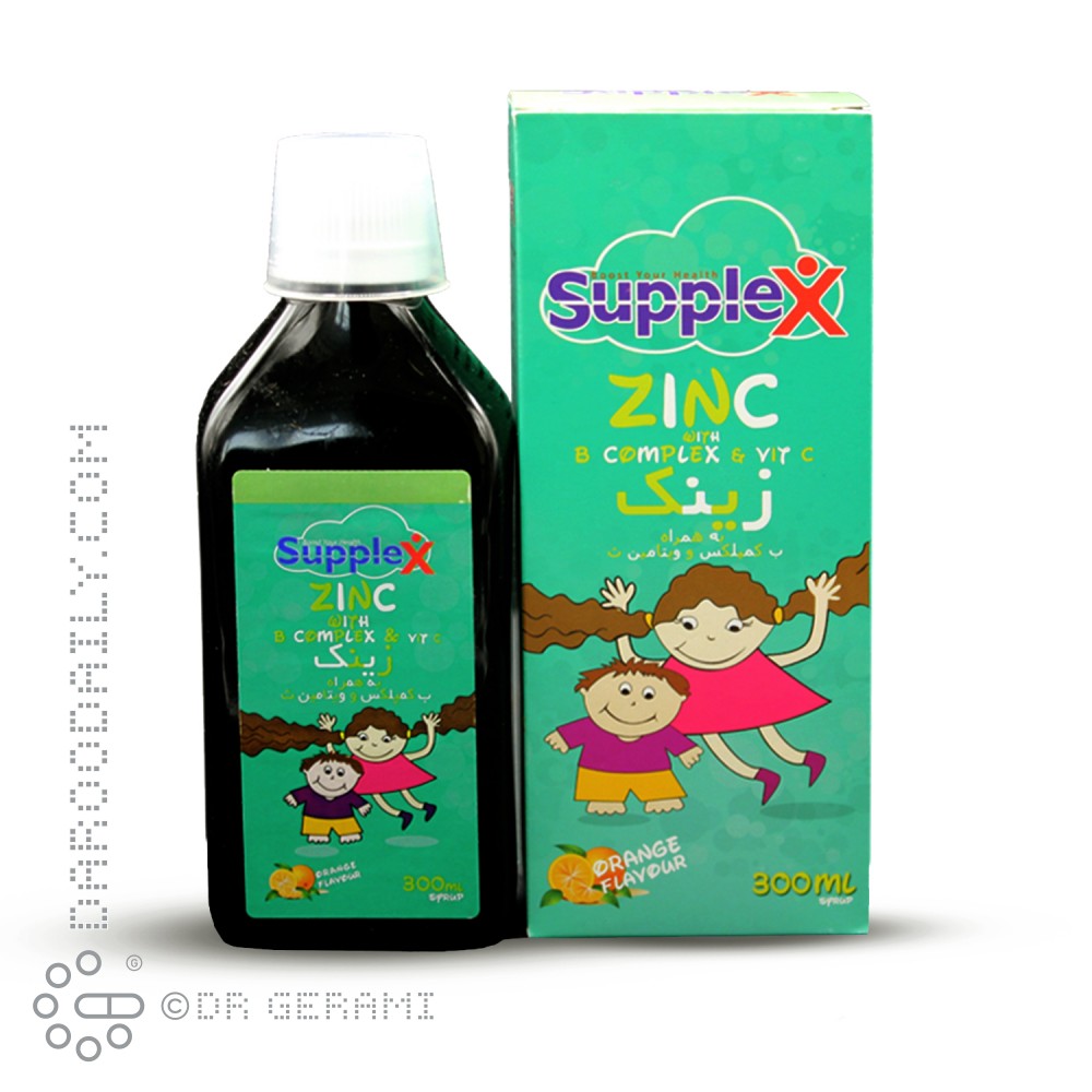 شربت زینک + ب کمپلکس + ویتامین C ساپلکس 300 میلی لیتری