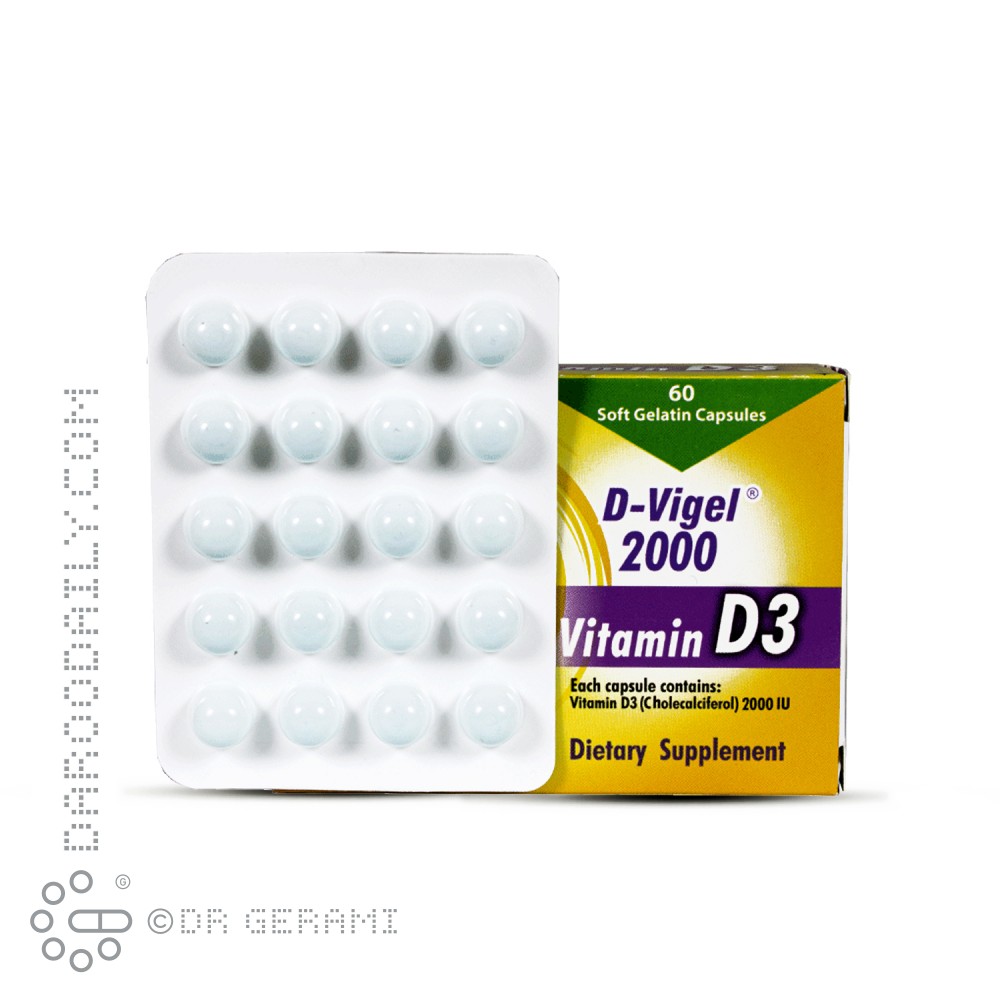 کپسول ویتامین D3 دی ویژل 2000 دانا 60 عددی