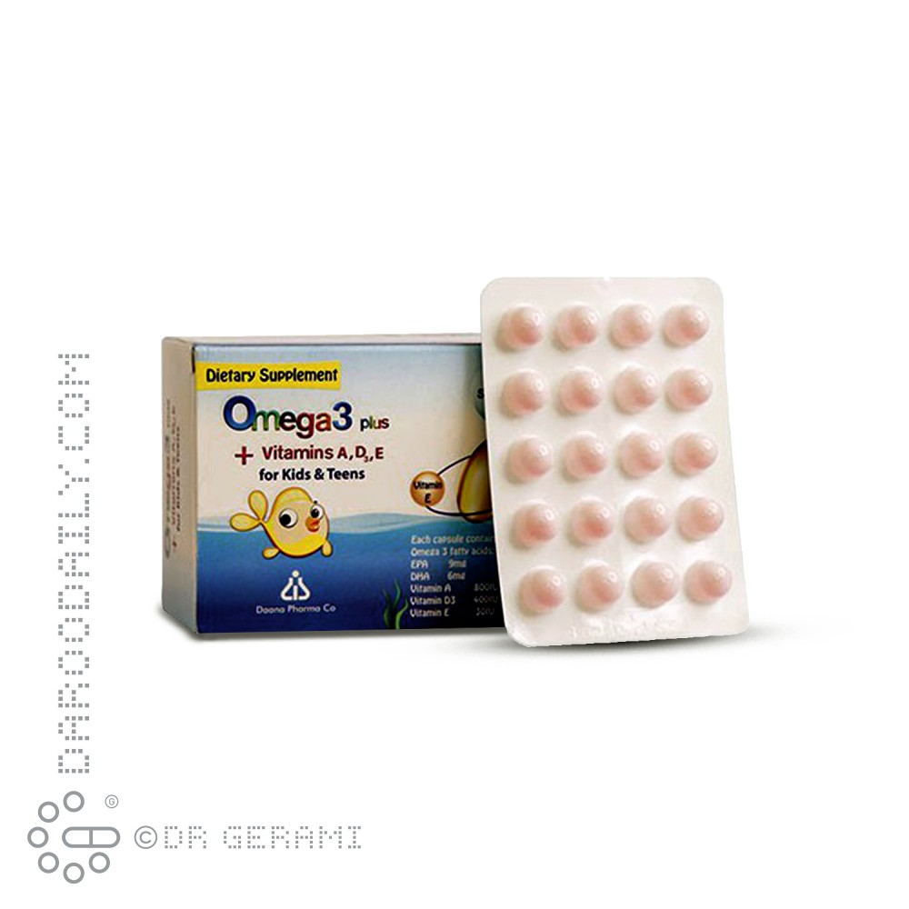 کپسول ژلاتینی امگا 3 پلاس کودکان دانا 100 عددی