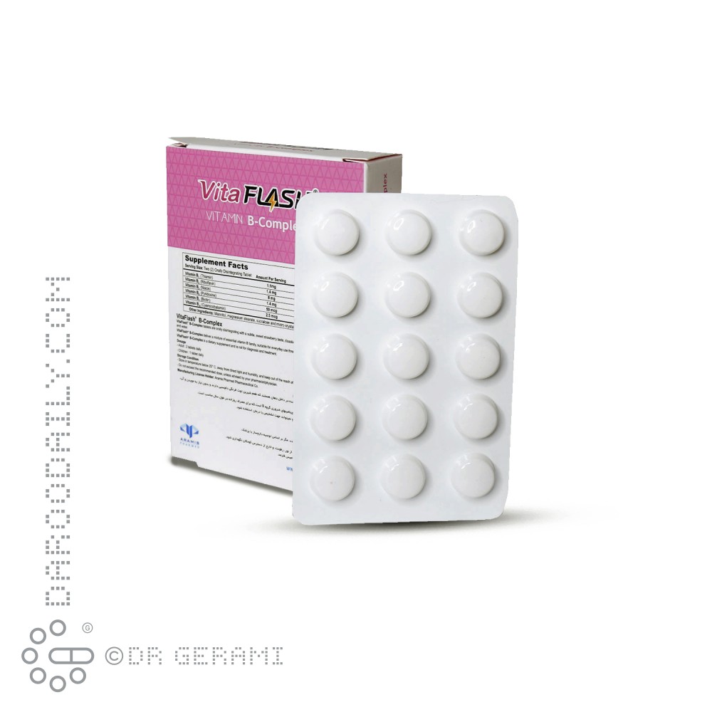 قرص جویدنی ویتامین B ویتافلش آرامیس 30 عددی