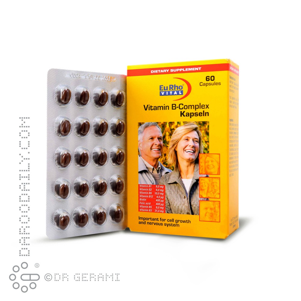 کپسول ویتامین ب کمپلکس یوروویتال 60 عددی