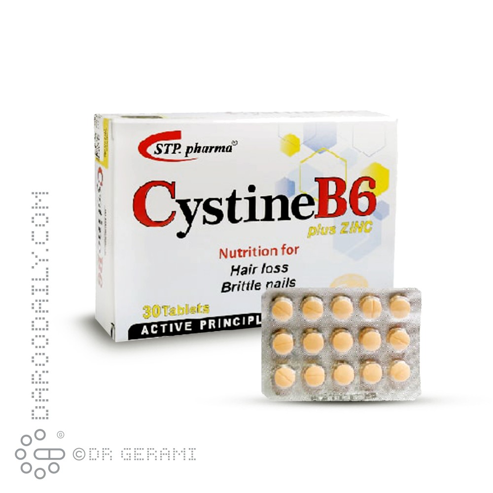قرص سیستین B6 پلاس زینک اس تی پی فارما 30 عددی