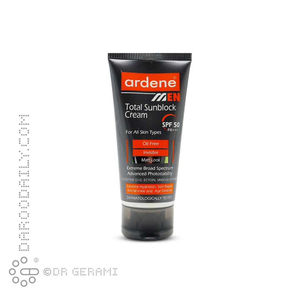 کرم ضد آفتاب آقایان مدل Total با SPF50 آردن 50 گرم