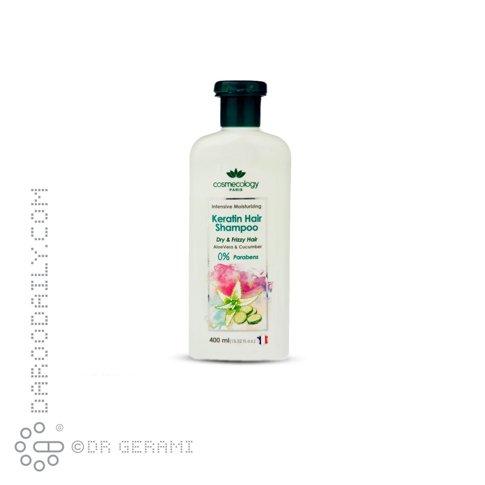 شامپو کراتینه مرطوب کننده قوی مو کاسمکولوژی 400 میلی لیتری