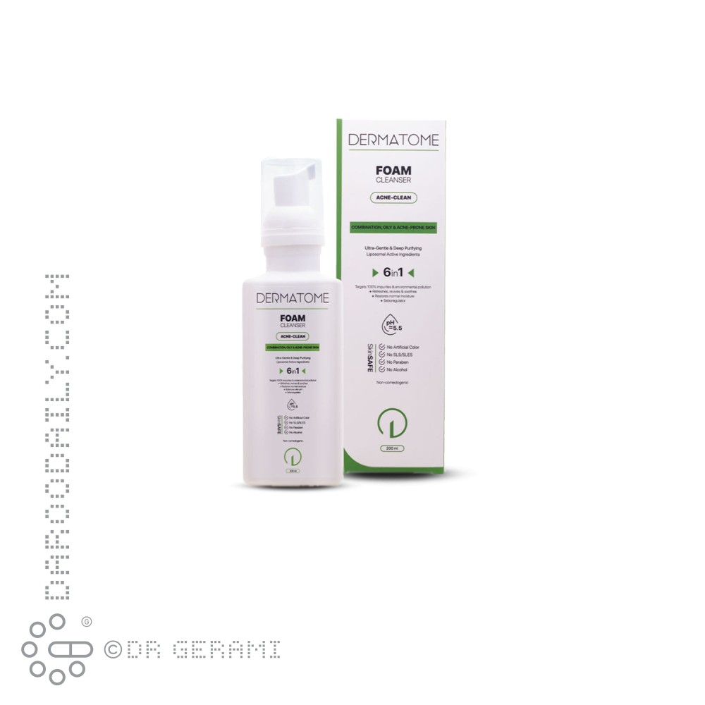 فوم پاک کننده پوست چرب درماتوم 200 میلی لیتری