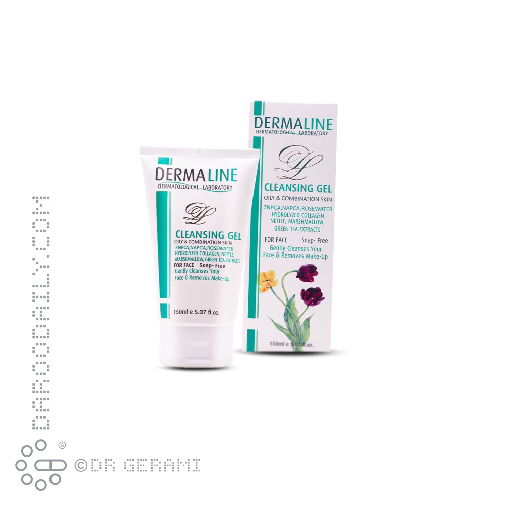 شوینده پوست چرب و مختلط درمالاین 150 میلی لیتری