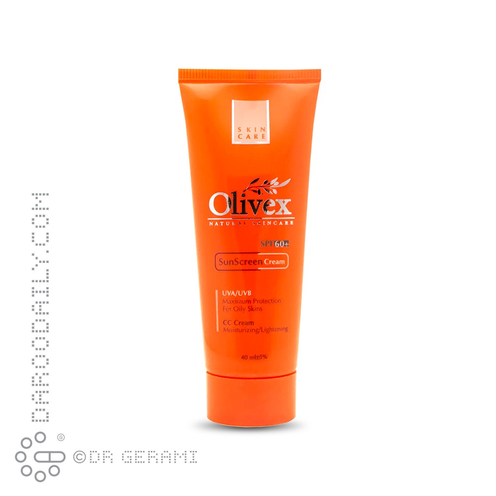 سی سی کرم ضد آفتاب بی رنگ پوست چرب SPF60 الیوکس ۴۰ میلی لیتری