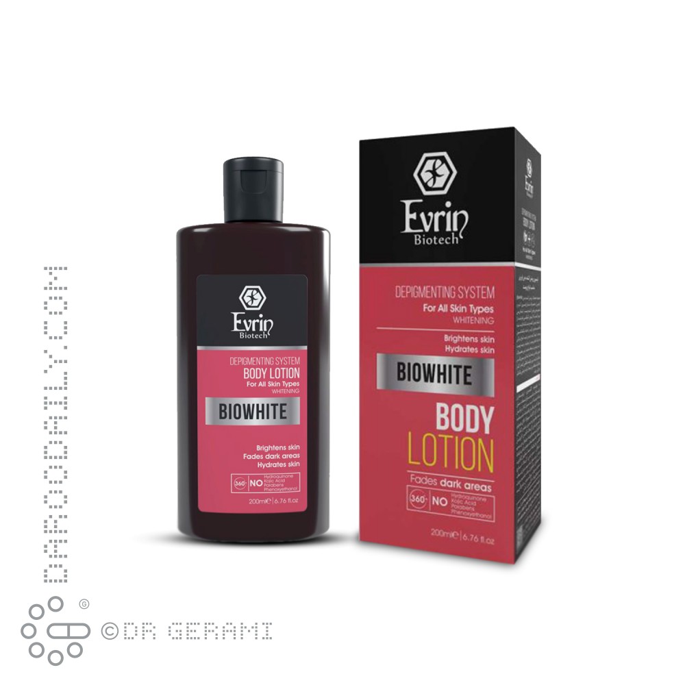 لوسیون روشن کننده بدن مدل Bio White اورین بیوتک ۲۰۰ میلی لیتری