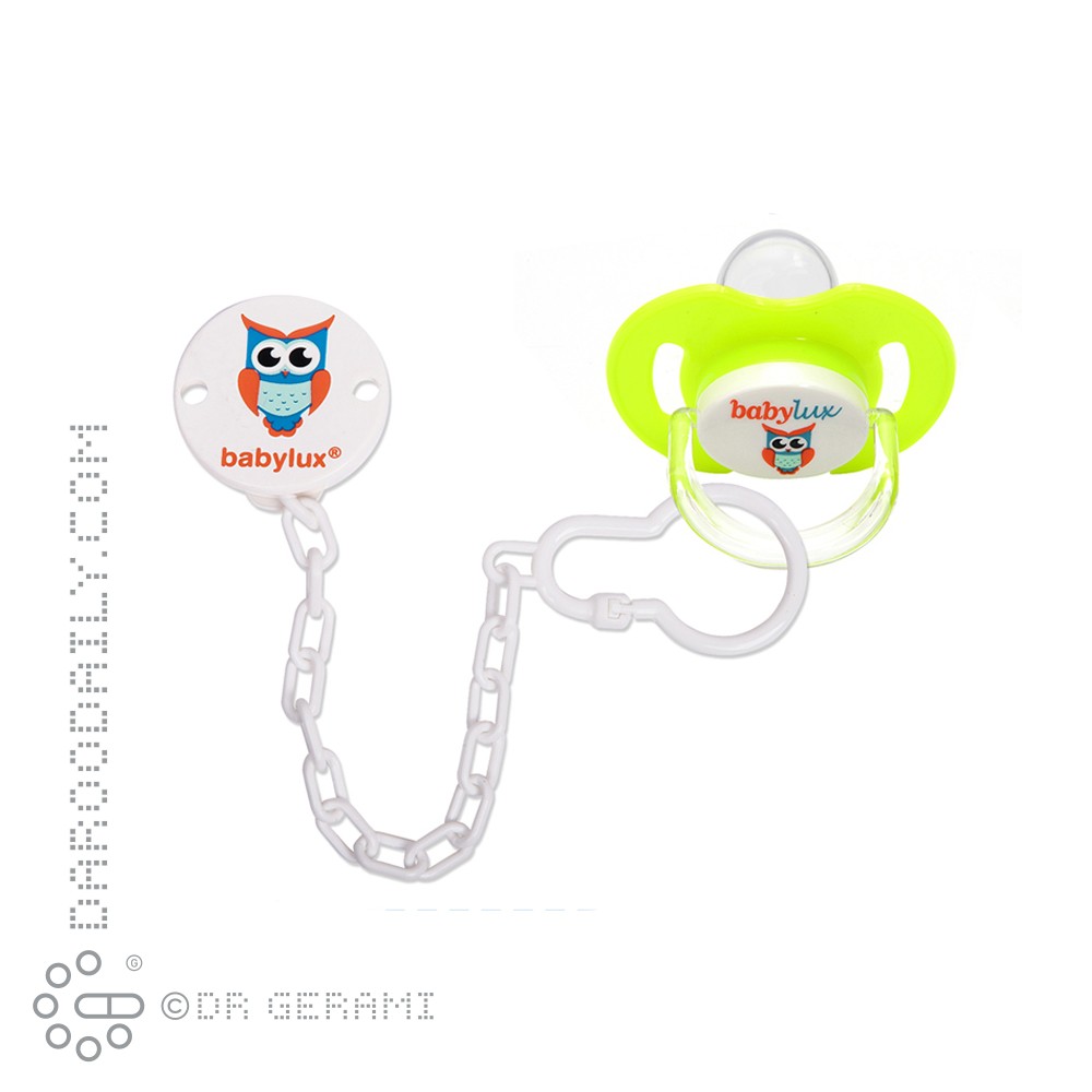 پستانک ارتودنسی پشت چاپ با زنجیر بی بی لوکس کد 096