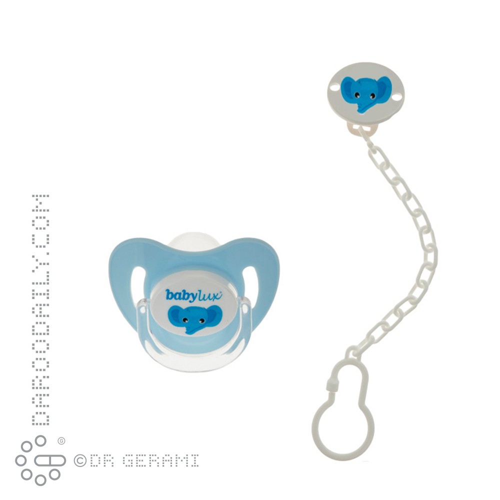 پستانک ارتودنسی پشت چاپ با زنجیر بی بی لوکس کد 096