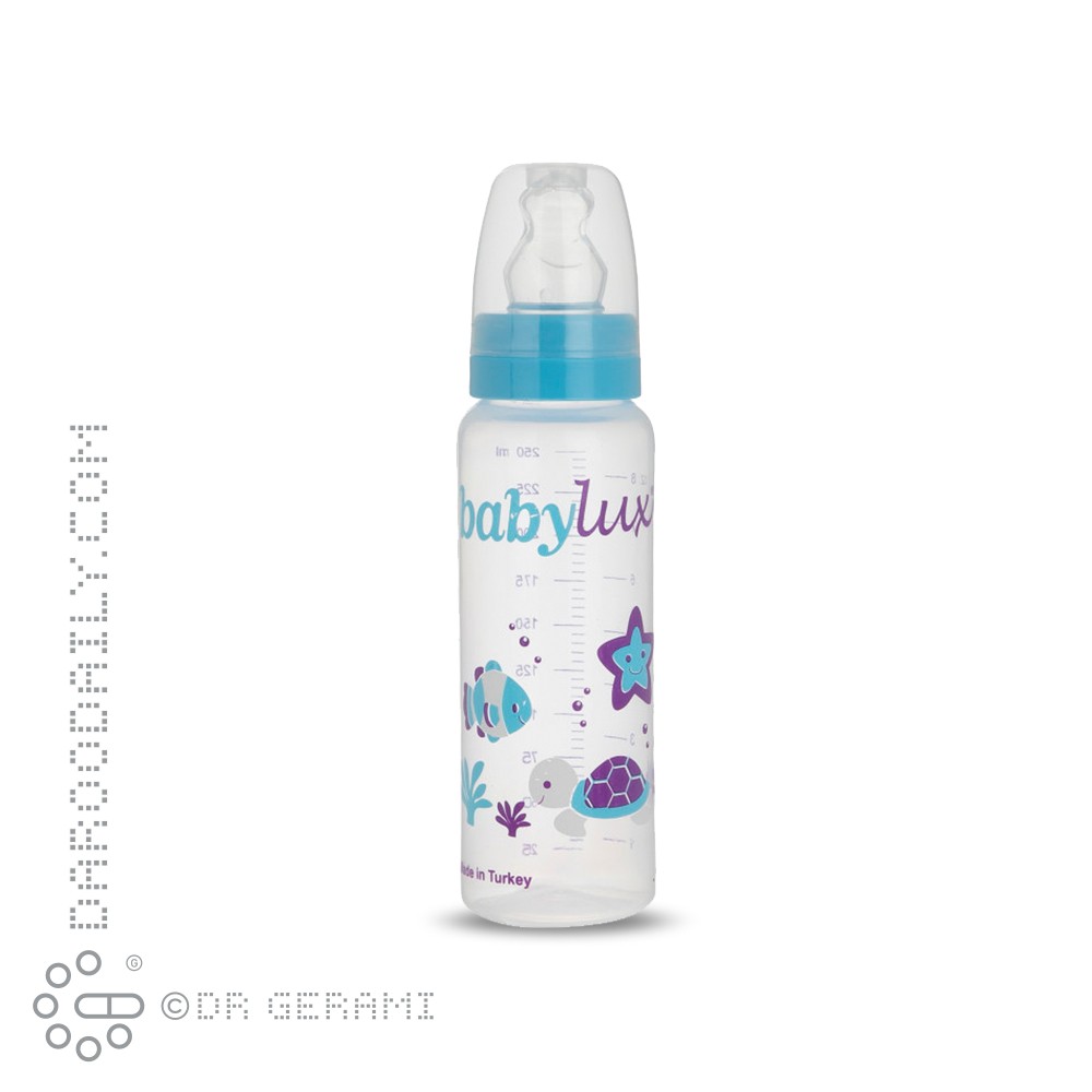 شیشه شیر پروپیلین ارتودنسی بی بی لوکس 250 میلی لیتری کد 061