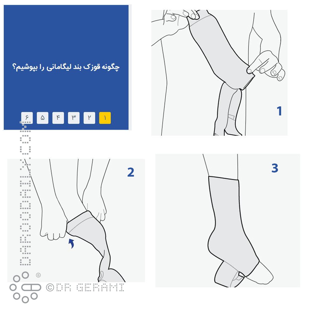 قوزک بند طبی ليگامانی پاک سمن سایز بزرگ