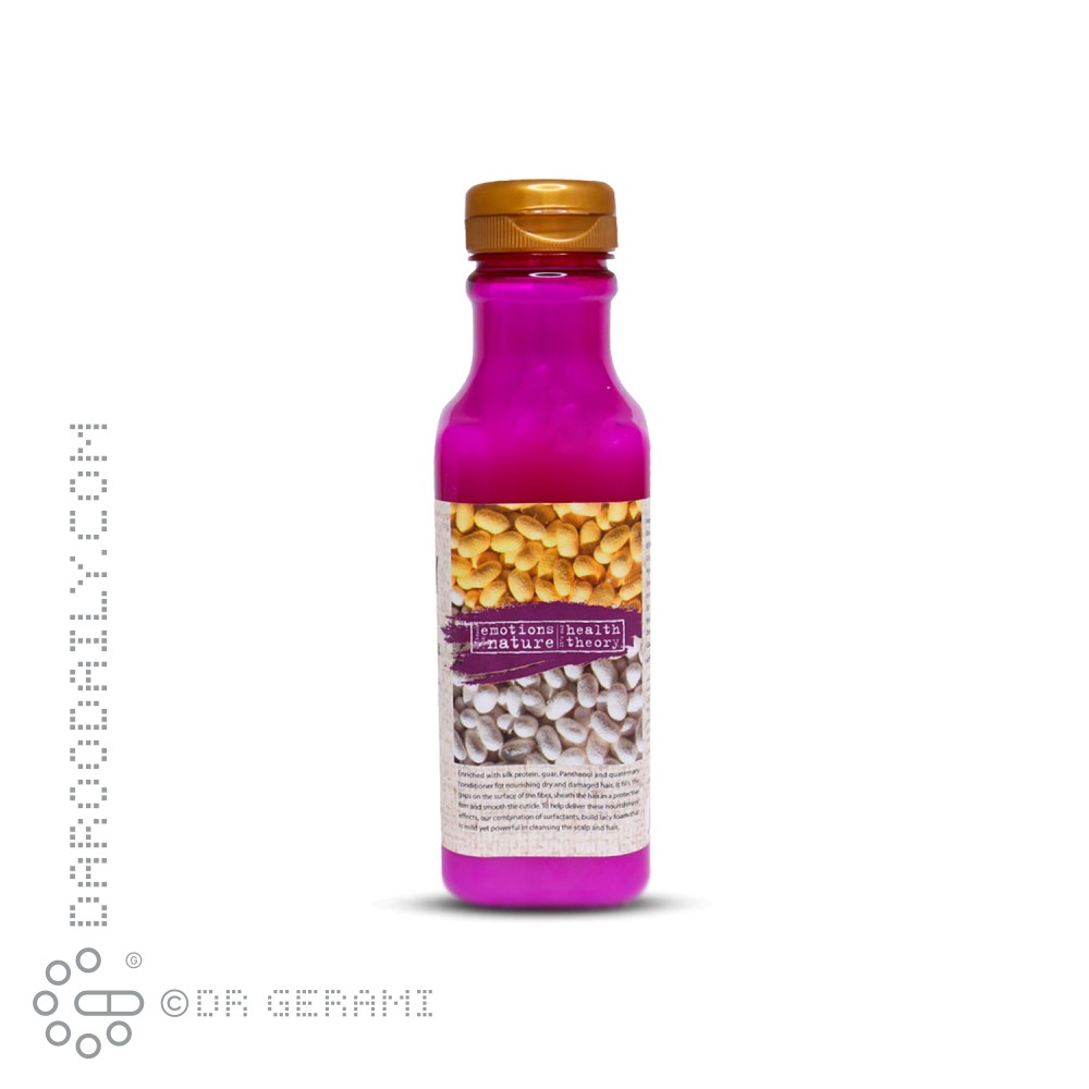 شامپو موهای خشک حاوی پروتئین ابریشم هلس تئوری 385 میلی لیتری