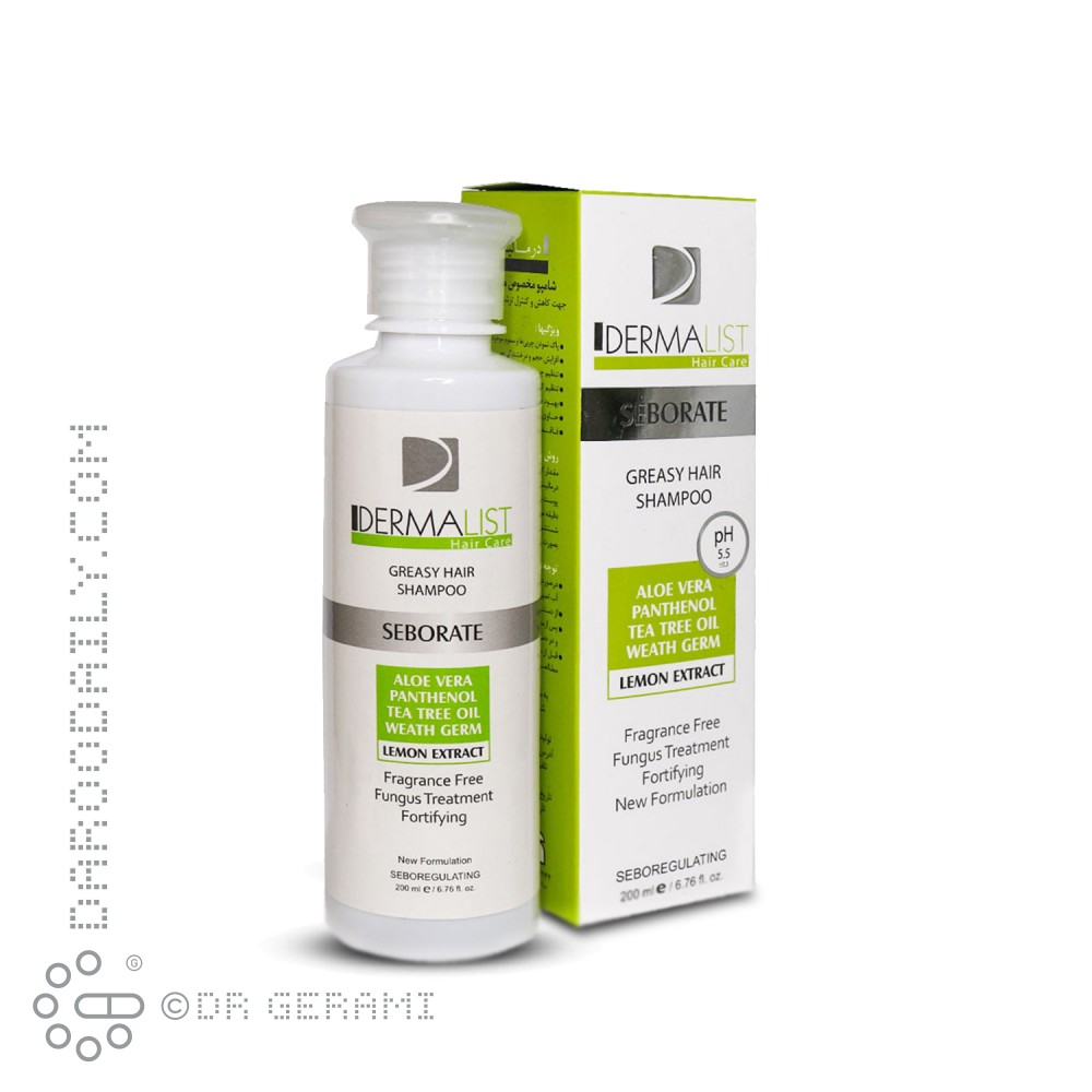 شامپو موهای چرب مدل Seborate درمالیست 200 میلی لیتری