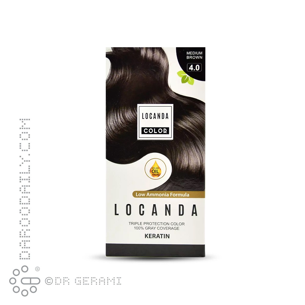کیت رنگ مو قهوه ای متوسط سری طبیعی لوکاندا شماره 4.0