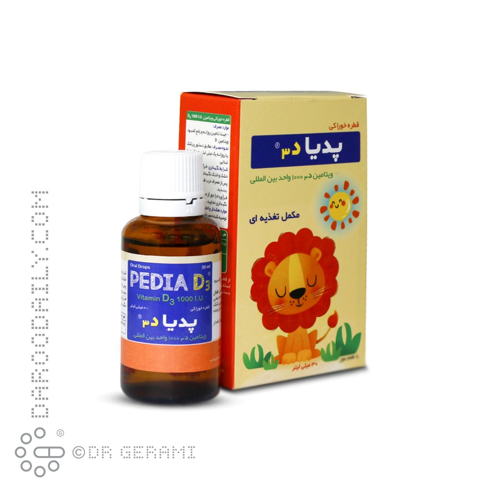 قطره خوراکی پدیا D3 دارو افشان شایگان 30 میلی لیتری