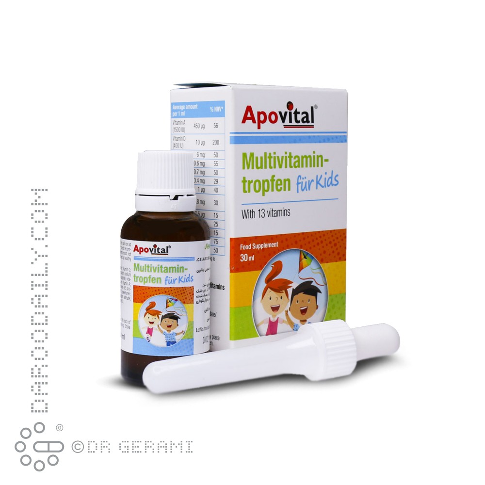 قطره مولتی ویتامین کودکان آپوویتال 30 میلی لیتری