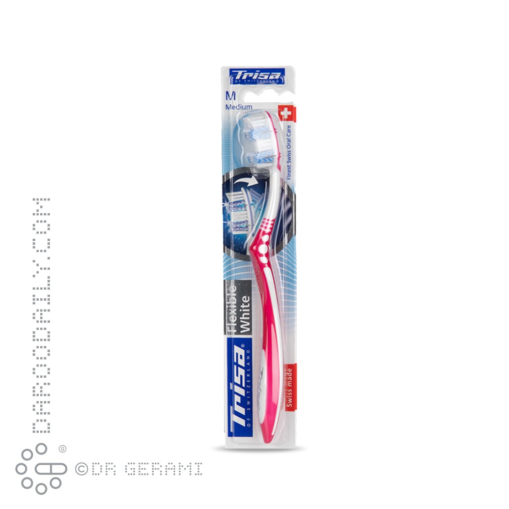 مسواک بزرگسال برس متوسط مدل Flexible White تریزا