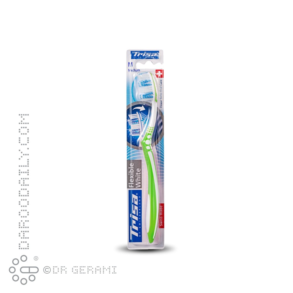 مسواک بزرگسال برس متوسط مدل Flexible White تریزا