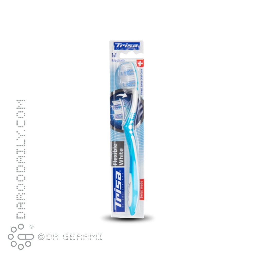 مسواک بزرگسال برس متوسط مدل Flexible White تریزا