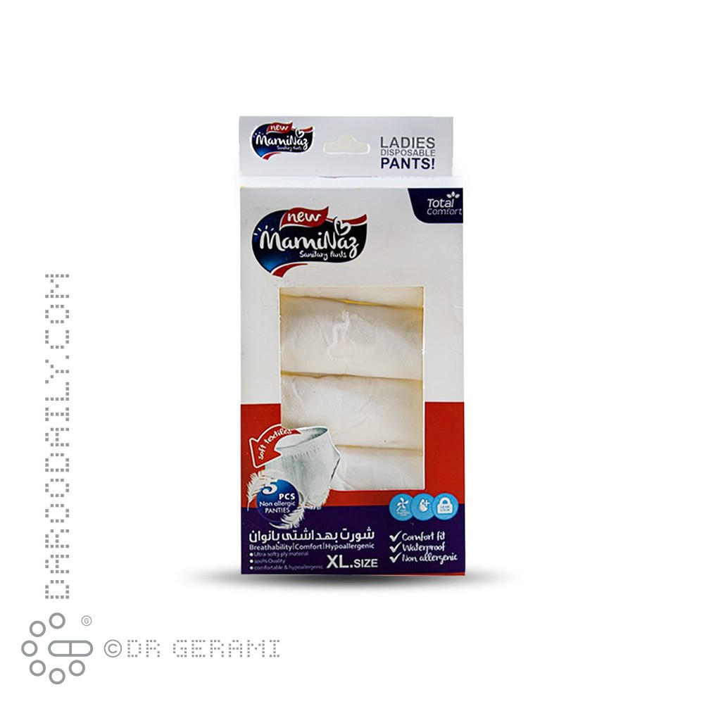 شورت یکبار مصرف مامی ناز سایز خیلی بزرگ 5 عددی