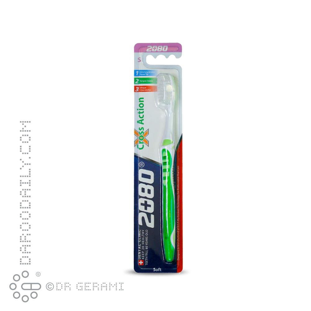 مسواک بزرگسال با برس نرم مدل کراس اکشن 2080