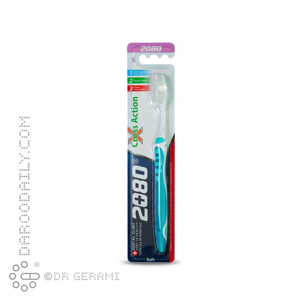 مسواک بزرگسال با برس نرم مدل کراس اکشن 2080