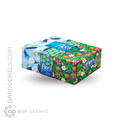 دستمال کاغذی دو لایه فلورا 150 برگی