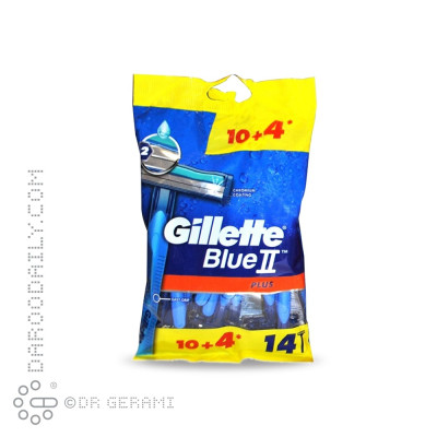 خود تراش مدل Blue 2 ‏ژیلت 14 عددی