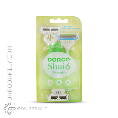 خود تراش بانوان 6 لبه مدل Shai 6 دورکو 3 عددی