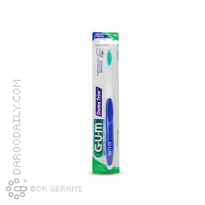 مسواک بزرگسال با برس متوسط مدل Dome Trim جی یو ام کد 458