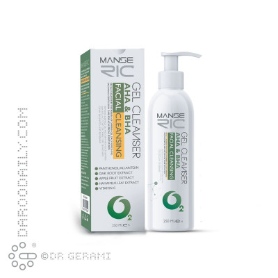 ژل پاک کننده و قابض منافذ باز پوست مختلط تا چرب مانسریک 250 میلی لیتری