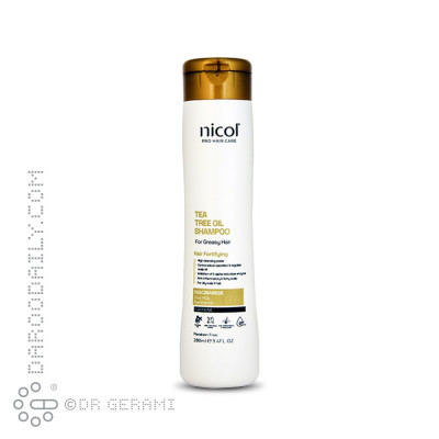شامپو موهای چرب حاوی روغن درخت چای نیکول 280 میلی لیتری