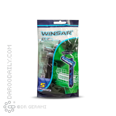 خود تراش دو لبه صابون دار وینسار 5 عددی